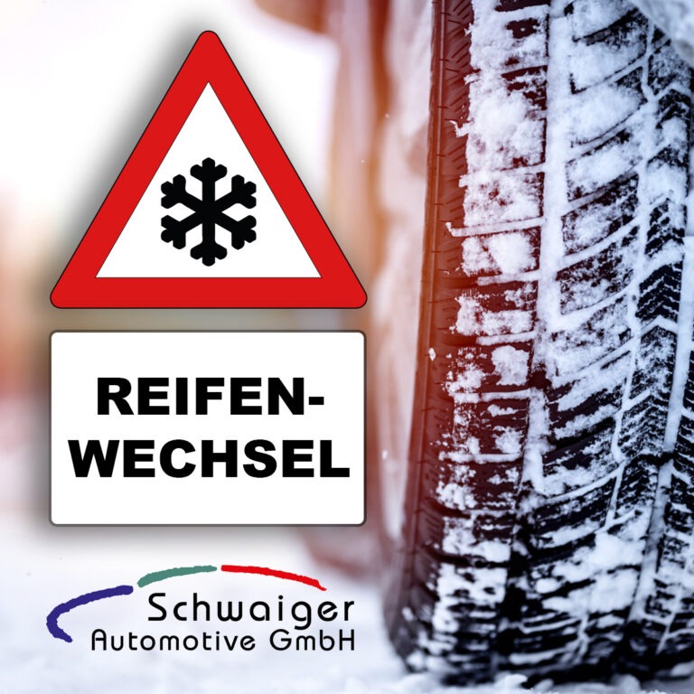 Winterreifenwechsel ist teil des Reifenservice. Tire change is one of your services.