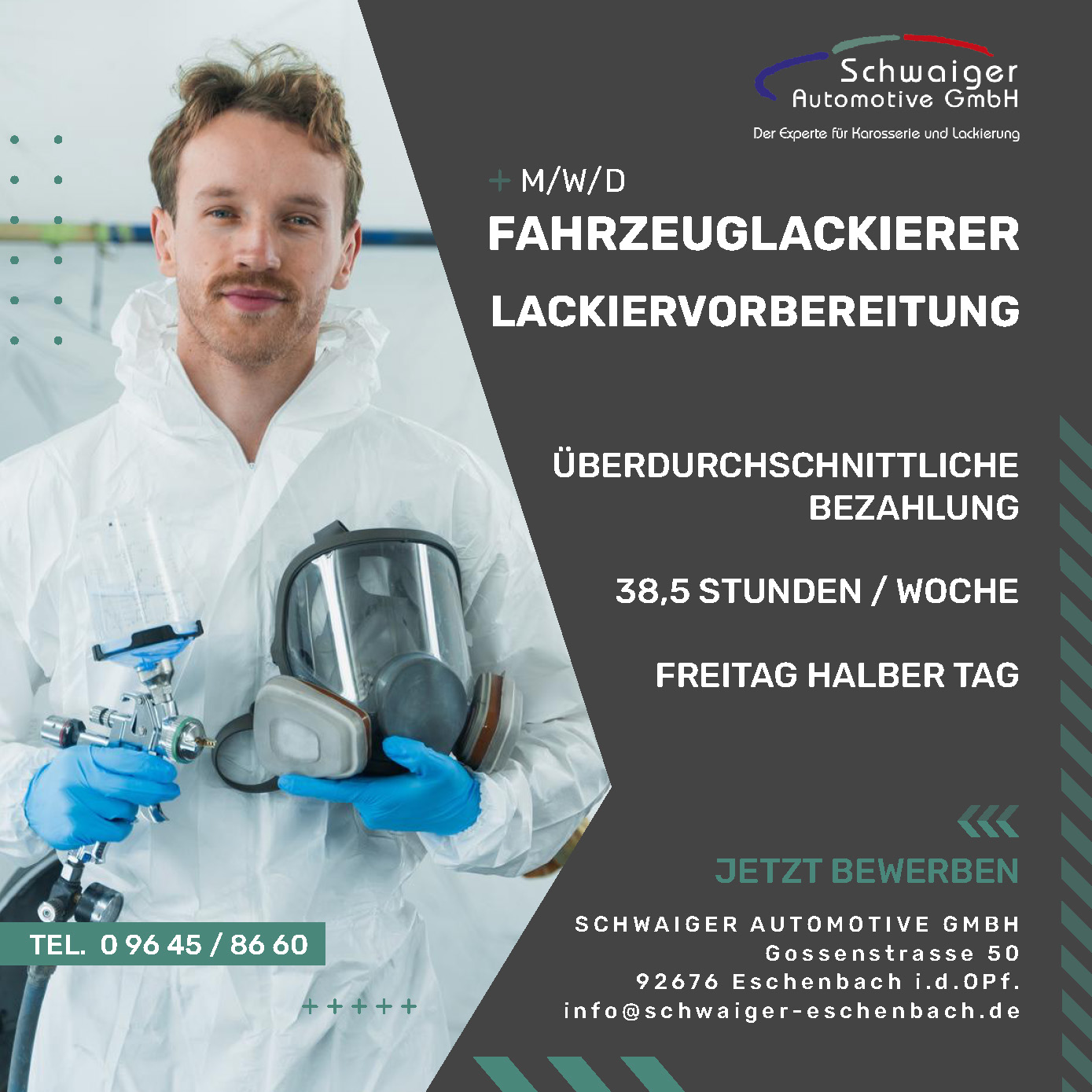 Stellenanzeige Fahrzeuglackierer - Lackvorbereitung M/W/D