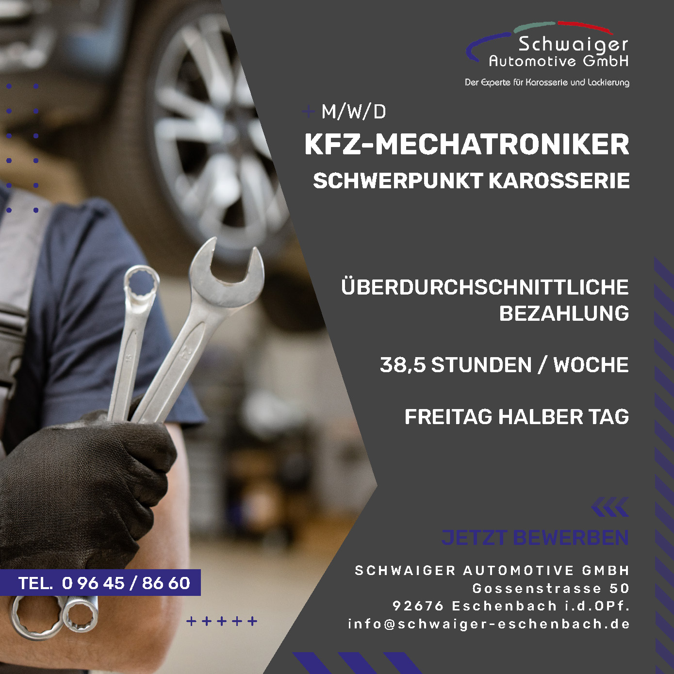 Stellenanzeige KFZ-Mechatroniker M/W/D