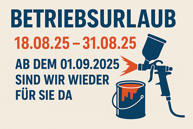 Betriebsurlaub August 2025